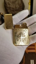 Chief Constantine Cross Lightly Etched Windproof Flint Kerosene Pocket Lighter