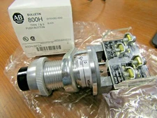 NEW ALLEN BRADLEY 800H-BP2A BLACK EXTENDED HEAD PUSH BUTTON HAZARDOUS LOCATION 