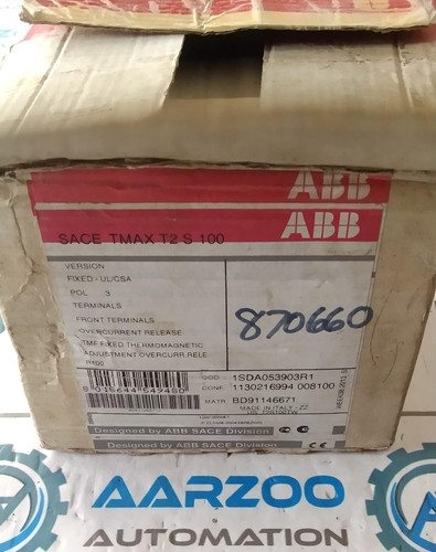 New ABB SACE-TMAX-T2-S-100 Circuit Breaker 100A 3P 480V - Picture 5 of 7