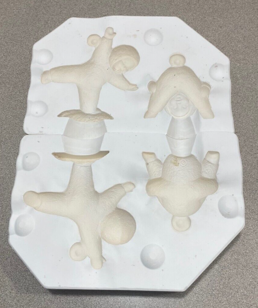 Vintage 1993 Alberta's Ceramic Slip Cast Mold 2 Snow Babys
