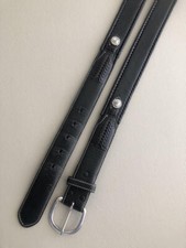 NOCONA Belt Co. EUC Black Leather Conchos Lacing Belt 60