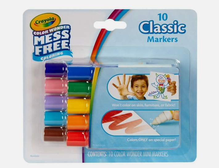 Crayola Color Wonder Markers - 10 Classic Colors NEW