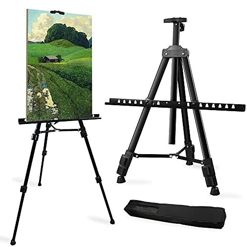 Artist Easel Stand, Metal Tripod Adjustable Easel for Painting Canvases Heigh... - Picture 1 of 8