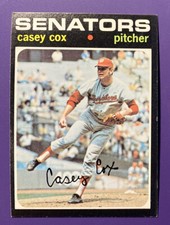 Casey Cox 1971 #82 Topps Baseball Card - Super Nice - Near Mint Plus