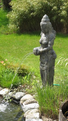  Brunnen Frau Shiva Devi Tara  Lavastein Skulptur Statue Feng Shui Garten Deko