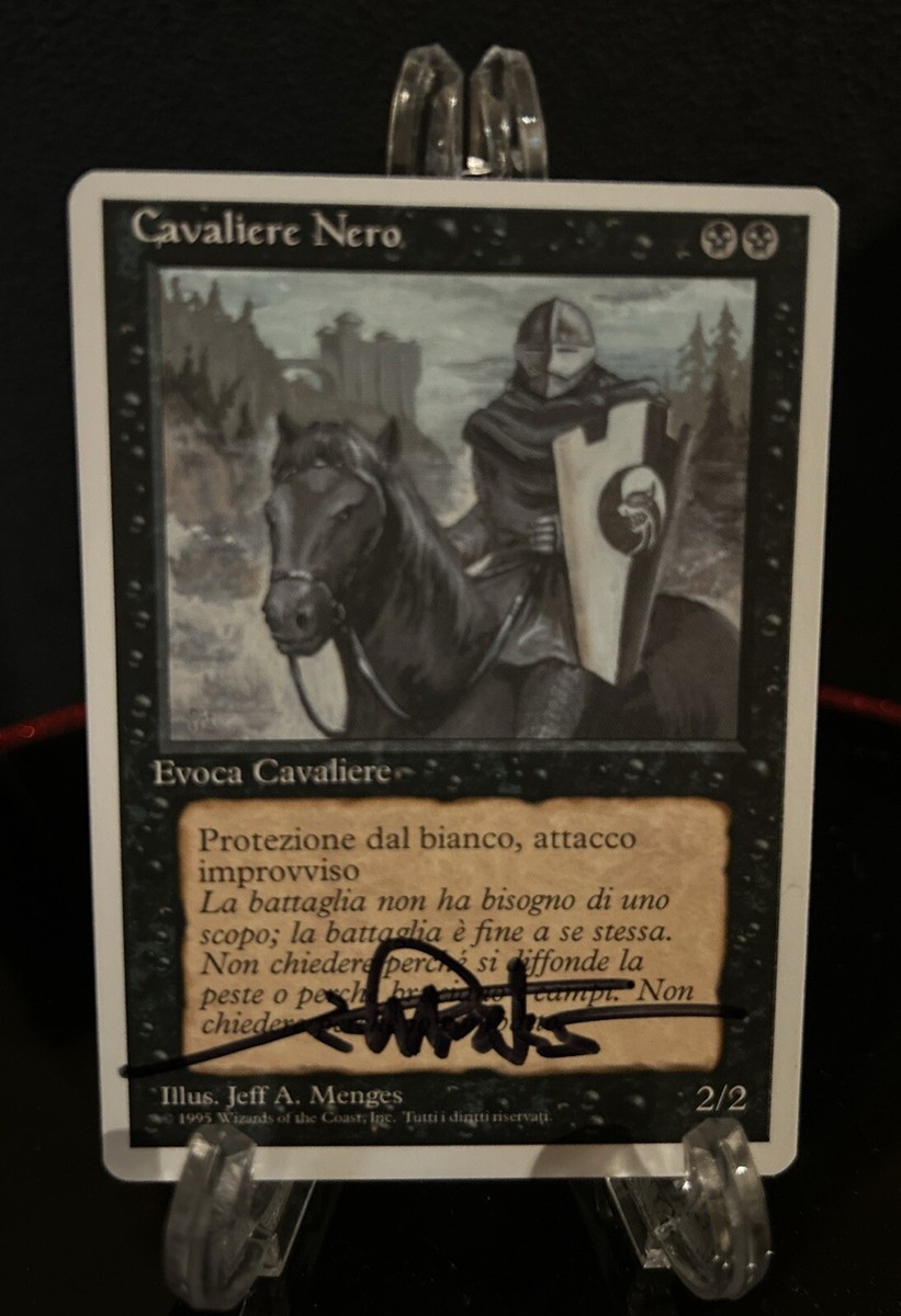 Italian Black Knight Artist Proof Signed Jeff Menges MTG 4th