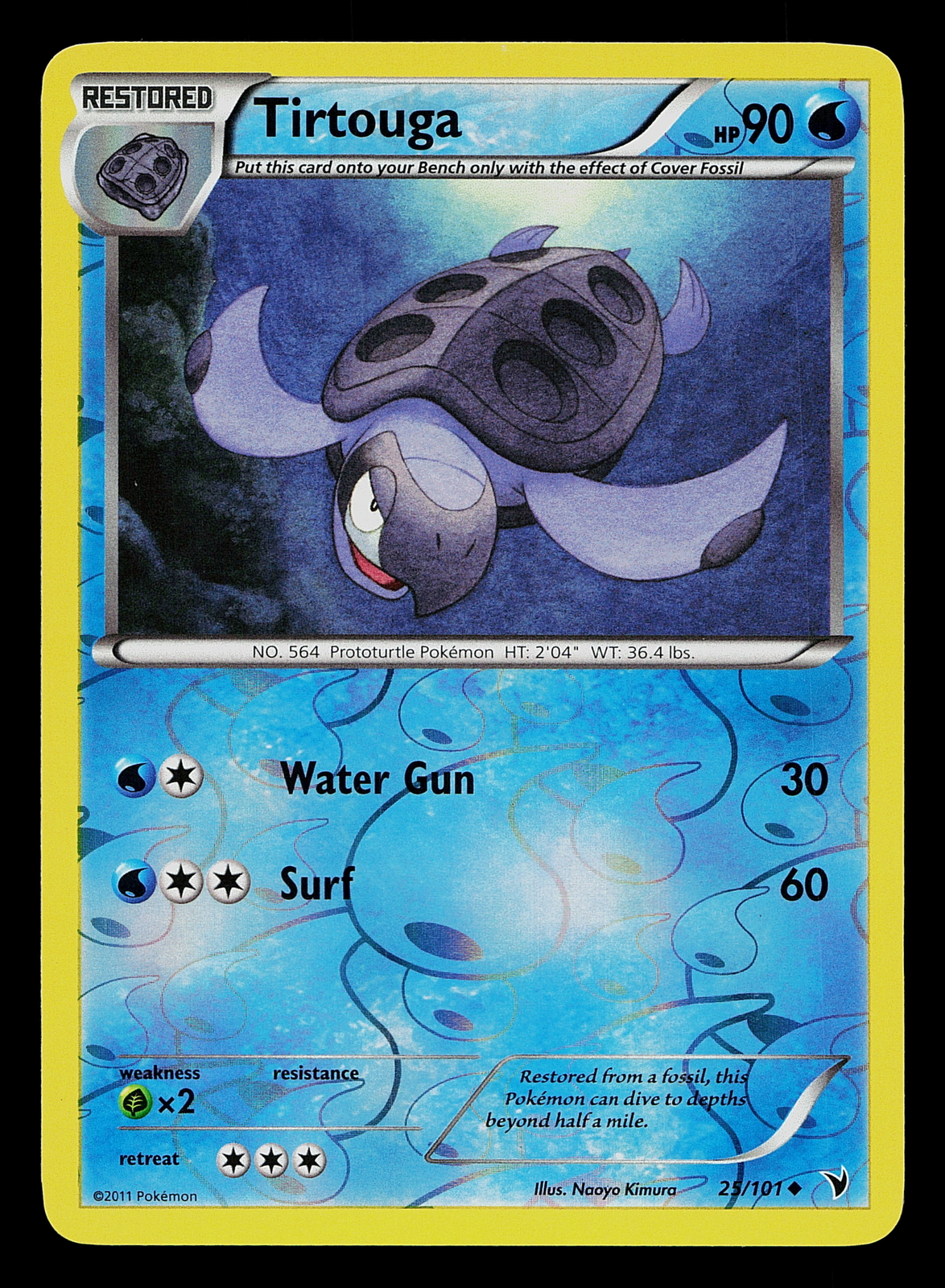 Pokemon Card - Tirtouga Noble Victories 25/101 Reverse Holo