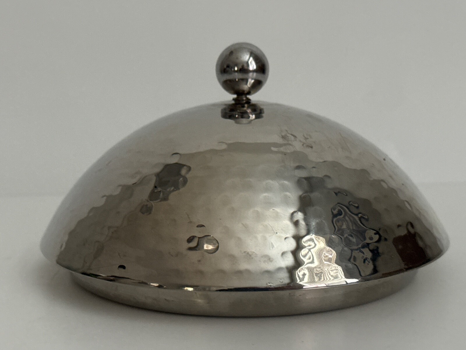 Roland Style Impulse! Hammered Round Stainless Steel Lidded Ice Bucket 7.5"