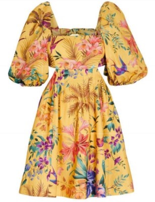 Zimmermann Tropicana Floral Cut-Out Mini Dress | eBay