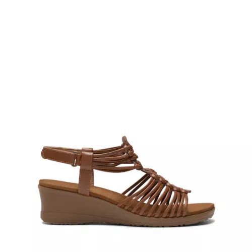 Women Open Toe Ankle Strap Casual Shoes Low Wedge Casual Dress Wedge Sandals - Picture 14 of 17