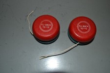 Lot Of 2 Vintage Fli-Back Wood Yo-Yo, Red  Blue With Original White String