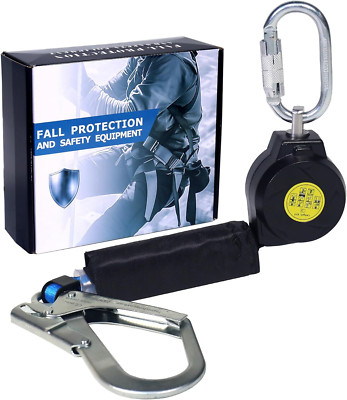 6FT Self-Retracting Lifeline Fall Protection Lanyard - OSHA/ANSI Compliant
