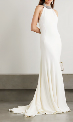 jersey lace dress The Carley Off White Dress – Made in USA Jersey T-Shirt Dress with Lace Hem L/XL main image 0
