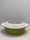 Vintage Pyrex 045 Green Olives With Lid 2.5 Qt Casserole Dish