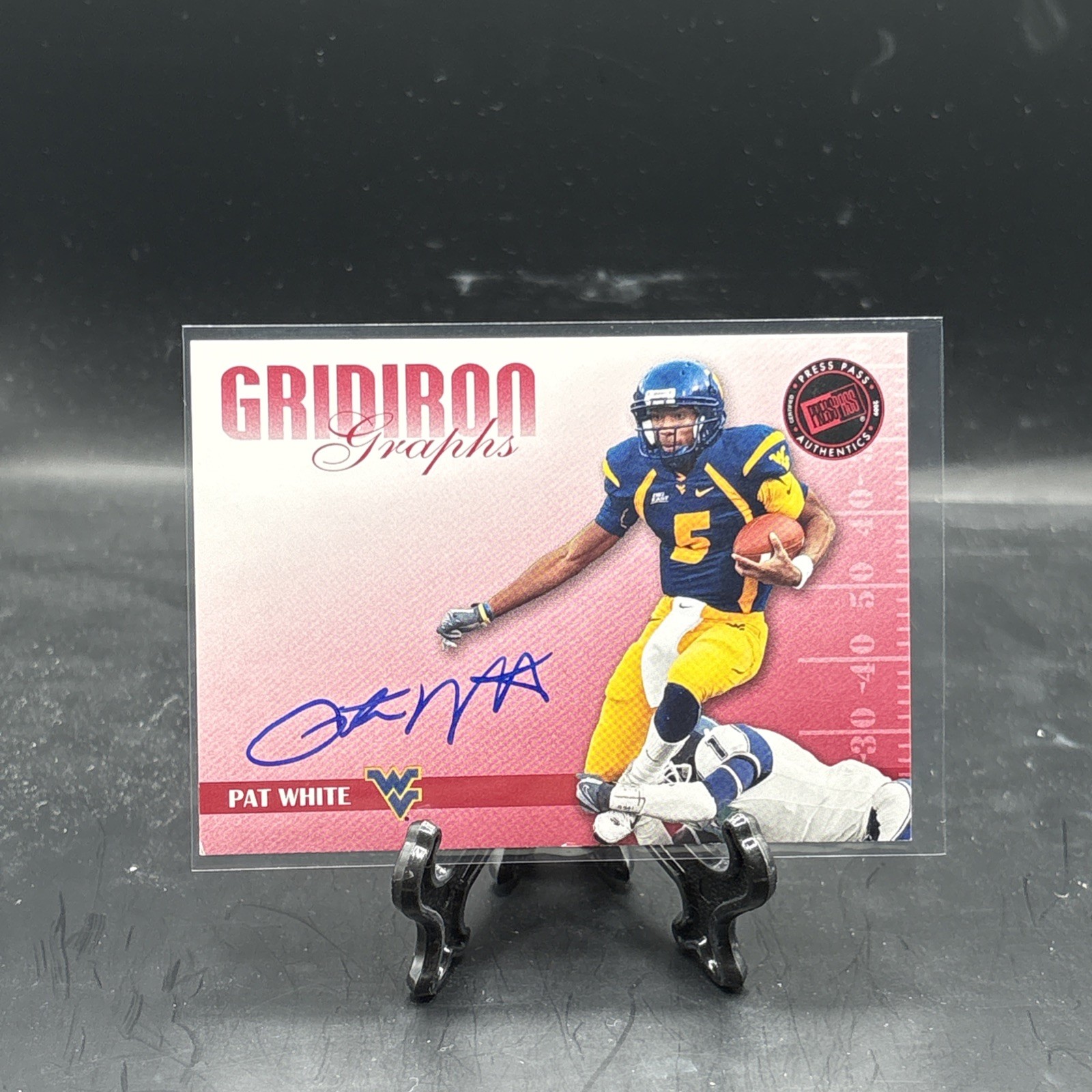 Pat White Press Pass Se Gridiron Graphs Gold #GGPW Red