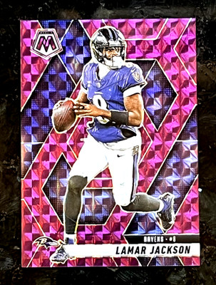 Lamar Jackson 2025 Panini Mosaic 26/49 Purple Prizm Baltimore Ravens #3