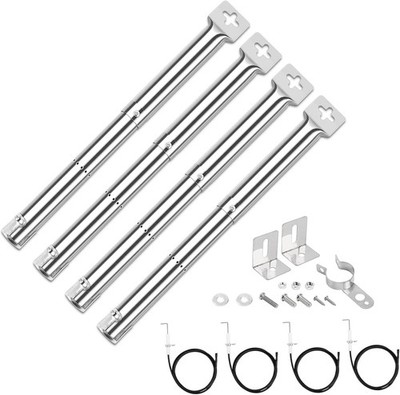 GFTIME 31CM bis 44CM Universal Gasgrill Edelstahl Brenner Ersatz für Landmann, 