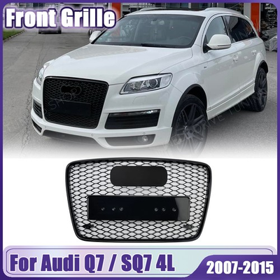 #ad Honeycomb Sport Mesh RSQ7 Style Grille Grill Gloss Black For 2007 15 Audi Q7 4L $167.61