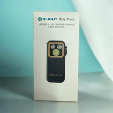 Olight Oclip Pro S 600 Lumen Rechargeable Clip-On Flashlight Black