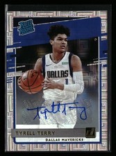 Tyrell Terry 2020-21 Donruss Rated Rookies Signatures Choice Auto Mavericks