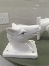 Charming vintage-style ceramic horse head wal...