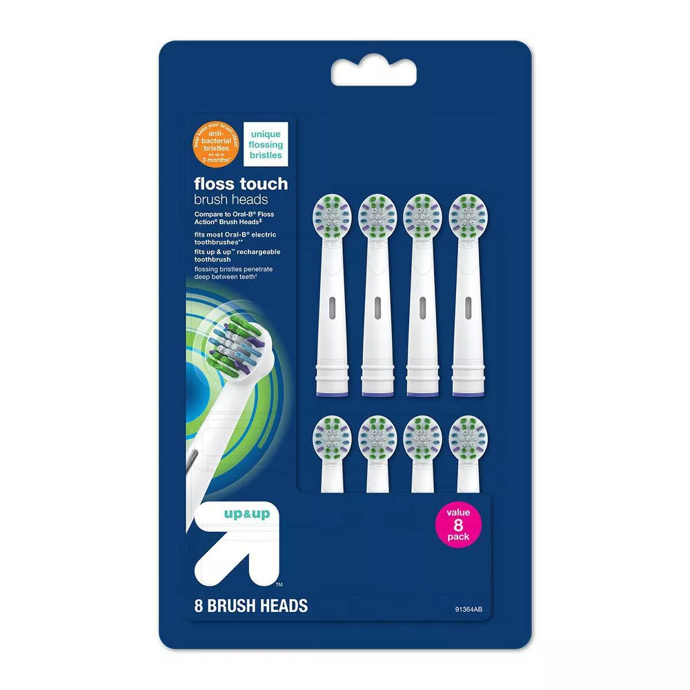 Сменные насадки щетки Floss Touch — 8 карат — вверх и вверх