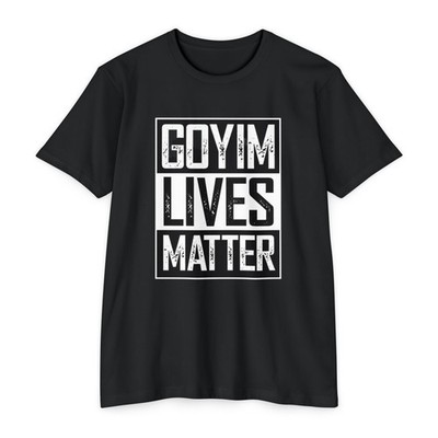 ''GOYIM Lives Matter'' Letter Print Fashion Casual Men's Pure Cotton T-Shirt