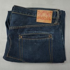 Jeans vintage Evisu uomo 40 cimosa invecchiato larghi denim giapponese