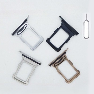 Single Dual card SIM SD Holder Tray+Card removal needle For iphone 16 Pro Max