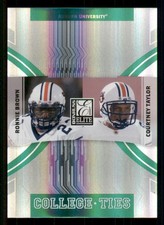 2007 Donruss Elite College Ties Green #15 Ronnie Brown/Courtney Taylor /800