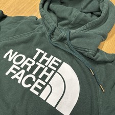 The North Face Women's Pullover Logo Hoodie Sweatshirt Size M Green White