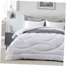 King Size Comforter Duvet Insert, King Comforter Only U-shape Quilting White