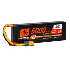 Spektrum Accessories 5000mAh 2S 7.4V Smart G2 LiPo 50C Hard Case IC3 SPMX52S50H3