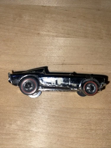 Hot Wheels Redline 1969 Mustang Boss Hoss - Chrome - Hong Kong Base