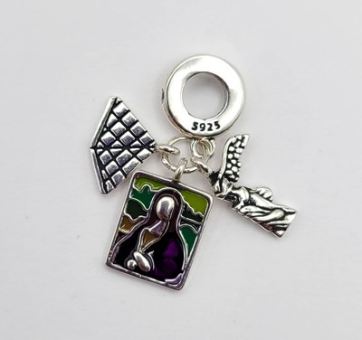 925 Sterling Silver Mona Lisa  Portrait Charm