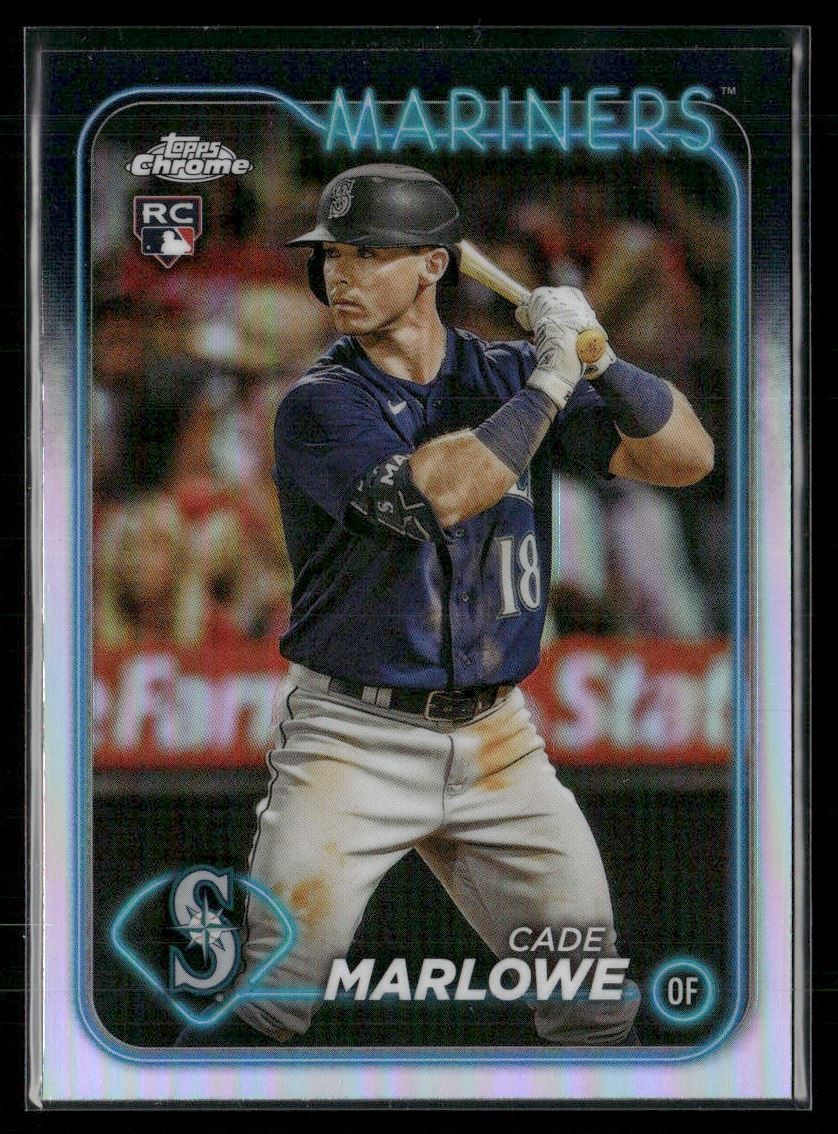 Cade Marlowe Rookie 2024 Topps Chrome Refractor Seattle Mariners #266