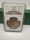 1923 NGC MS65 Peace Silver Dollar #50327