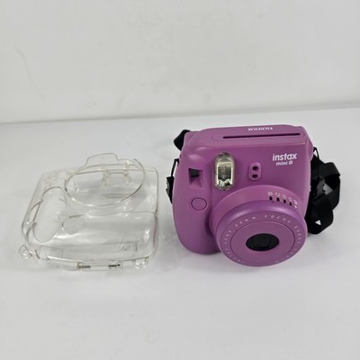 Fuji Instax Mini 8 Fujifilm Instant Film Camera Purple - Tested & Working