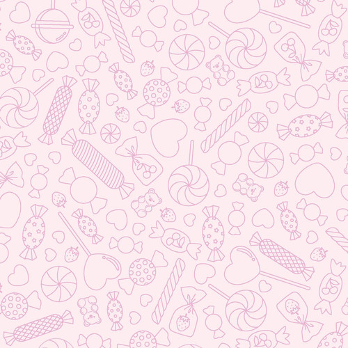 MAYWOOD - Sweet Shoppe by Kimberbell - Candy Lines - Pink 1/4yd