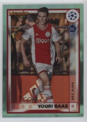 2022 Merlin UEFA Club Competitions Aqua Refractor /199 Youri Baas Rookie RC 14md