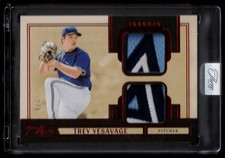 Trey Yesavage 2025 Panini Three & Two Prospect Dual Jerseys Red FOTL /6 #PDJ-TY