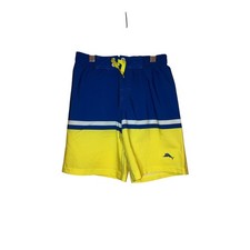 NWOT Tommy Bahama blue yellow and white striped swimtrunk size 5/6