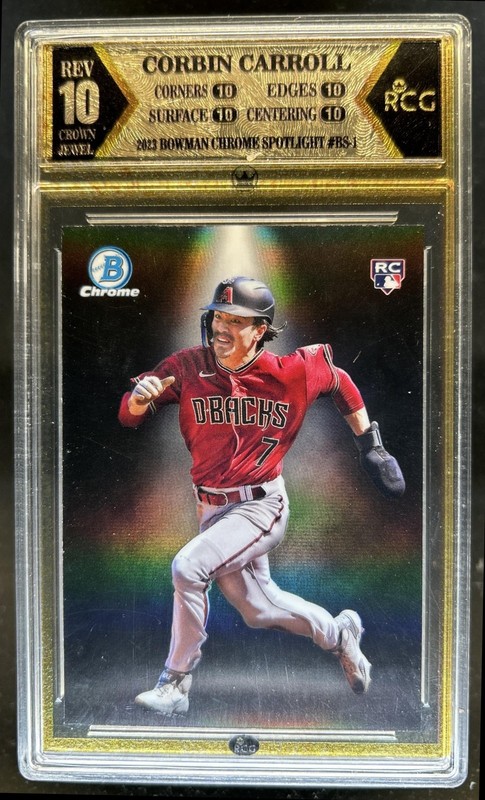2023 Bowman Corbin Carroll Spotlights Chrome Rookie RC #BS-1 Diamondbacks RCG 10