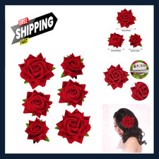 Rose Flower Hair Clips Pack of 6 Floral Hair Accessories for Women and Girls