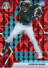 2021 Panini Mosaic #217 Lewin Diaz Reactive Red