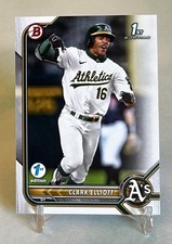 Clark Elliott 2022 Bowman Draft 1st Edition #BD-85 Oakland Athletics
