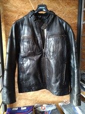 Giubbotto In Pelle Timberland Tg. L NERO  Bomber Aviator Biker belstaff blauer