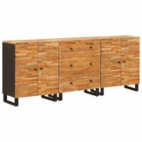 Sideboard 3 Pcs Braun 60 X 33 X 75 Cm Massivholz Mango Sideboard Modernes Sidebo