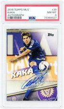 Kaka Orlando City SC Signed 2016 Topps MLS #25 #9/11 PSA Authenticated 8 Card