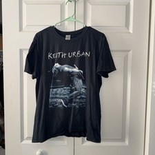 Keith Urban Get Closer World Tour T Shirt Size L Black 2-Sided Concert 2011
